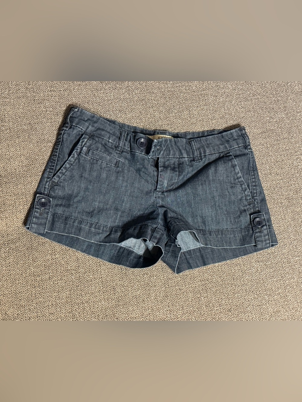 Forever 21 Dark Gray Denim Cuffed Shorts
